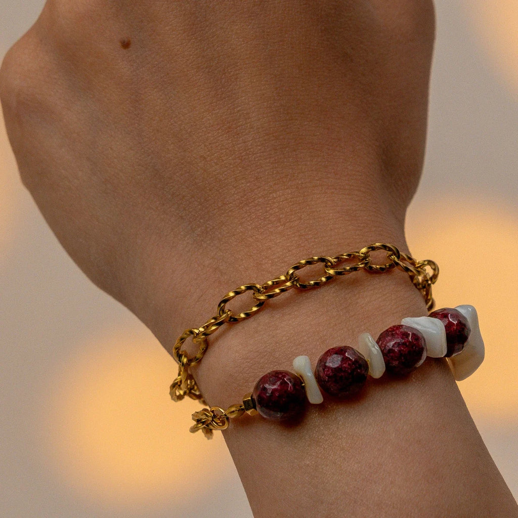 Burgundy bracelet
